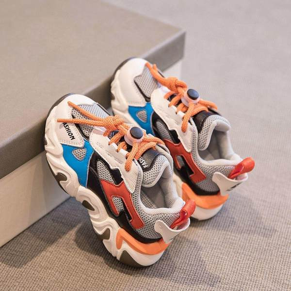 Παιδικά πάνινα παπούτσια με τραχιά σόλα και κορδόνια για κορίτσια - οικολογικό δέρμα