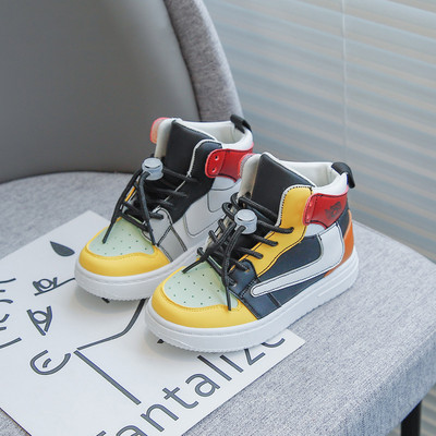 Παιδικά μοντέρνα αθλητικά παπούτσια από faux δέρμα για αγόρια