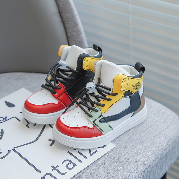 Παιδικά μοντέρνα αθλητικά παπούτσια από faux δέρμα για αγόρια