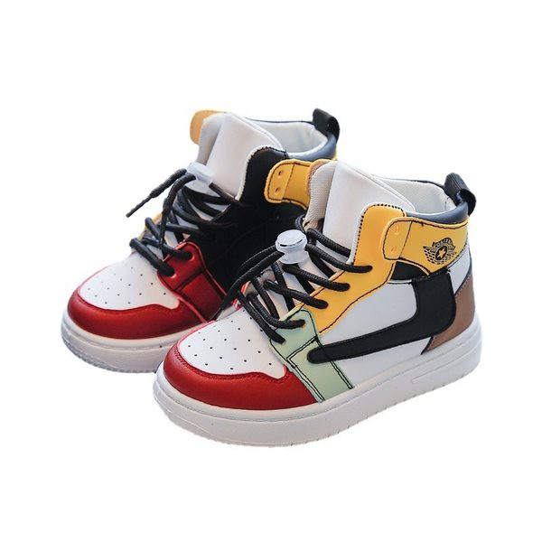 Παιδικά μοντέρνα αθλητικά παπούτσια από faux δέρμα για αγόρια