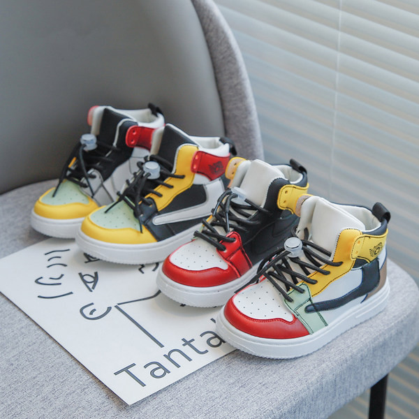 Παιδικά μοντέρνα αθλητικά παπούτσια από faux δέρμα για αγόρια