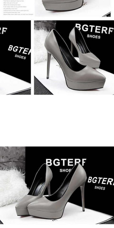 Νέο μοντέλο γυναικεία παπούτσια  από faux δέρμα με τακούνι ύψους 12 εκατοστών