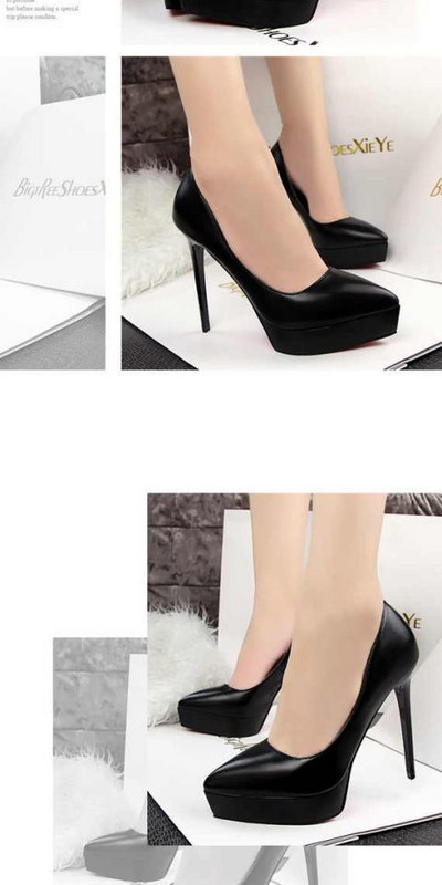 Νέο μοντέλο γυναικεία παπούτσια  από faux δέρμα με τακούνι ύψους 12 εκατοστών