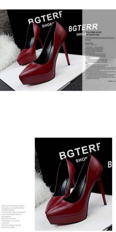 Νέο μοντέλο γυναικεία παπούτσια  από faux δέρμα με τακούνι ύψους 12 εκατοστών