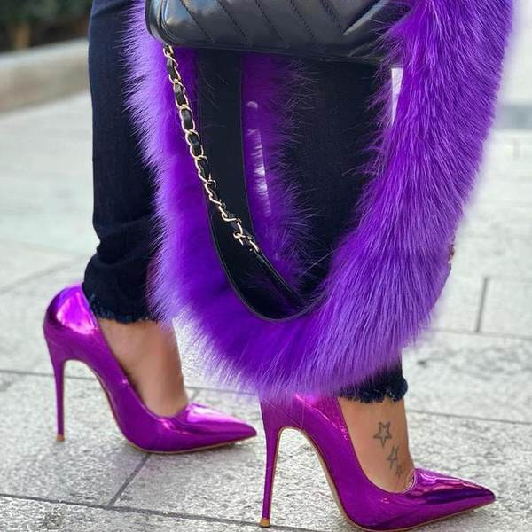 Νέο μοντέλο γυναικεία ψηλοτάκουνα παπούτσια  σε χρώματα νέον