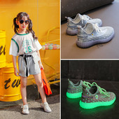 Μοντέρνα παιδικά φωτεινά πάνινα παπούτσια με κορδόνια για κορίτσια