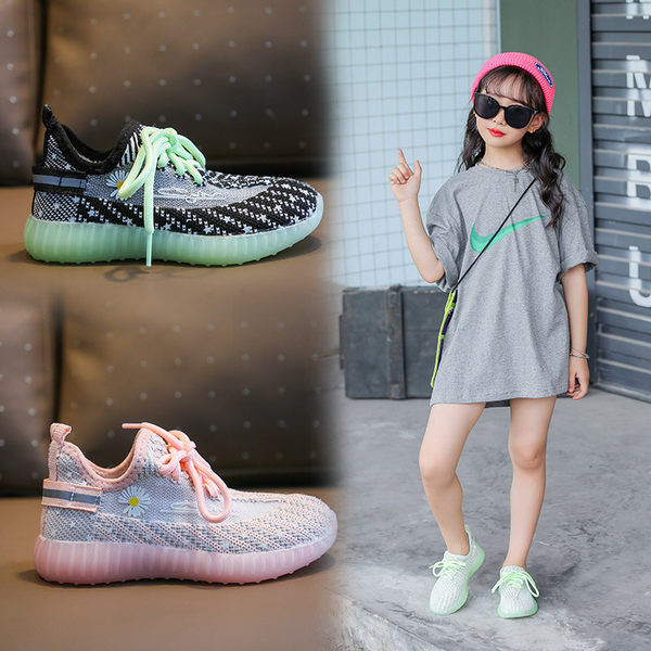 Μοντέρνα παιδικά φωτεινά πάνινα παπούτσια με κορδόνια για κορίτσια