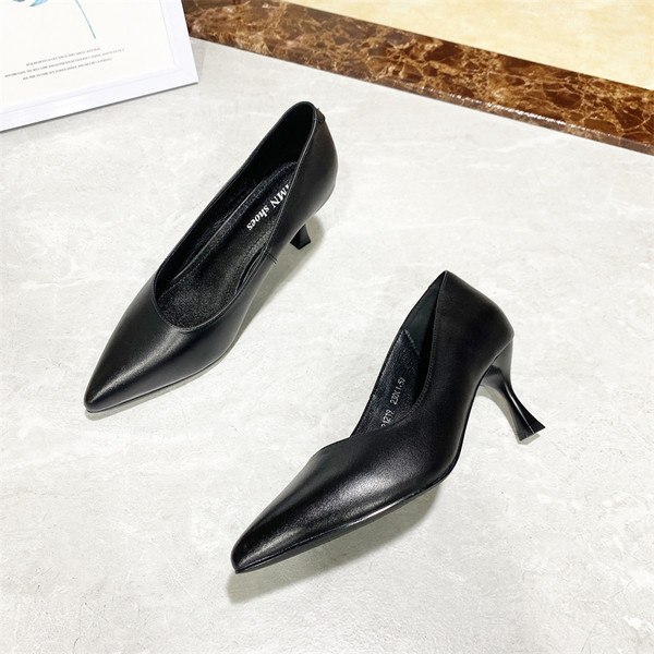 Μοντέρνα παπούτσια με τακούνια - μυτερό μοντέλο