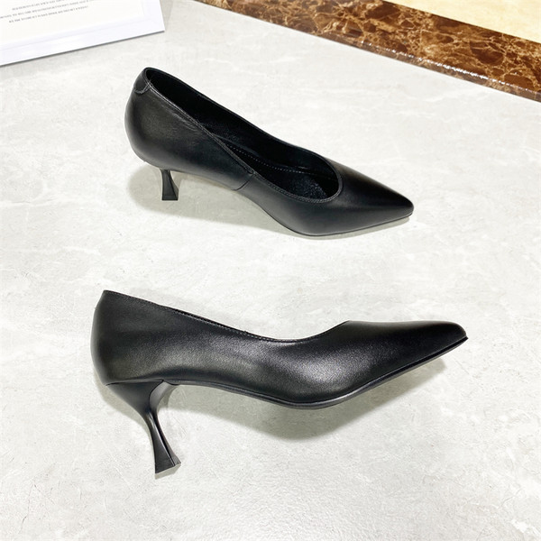 Μοντέρνα παπούτσια με τακούνια - μυτερό μοντέλο