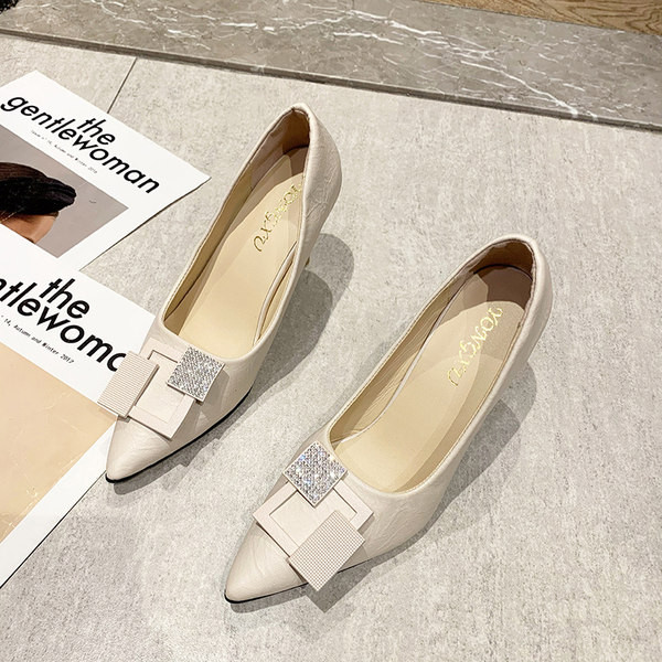 Pantofi de dama din piele ecologica cu toc subtire de 9 cm