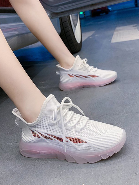 Γυναικεία αθλητικά παπούτσια αναπνεύσημα με τραχιά σόλα και κορδόνια