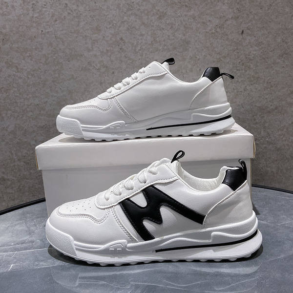 Tenisi dama din piele ecologica cu sireturi si inscriptionare