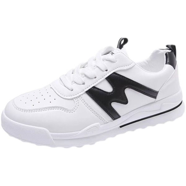 Tenisi dama din piele ecologica cu sireturi si inscriptionare