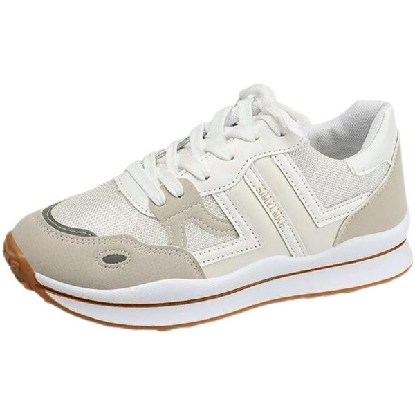 Γυναικεία αθλητικά πάνινα παπούτσια με ψηλή σόλα και επιγραφή