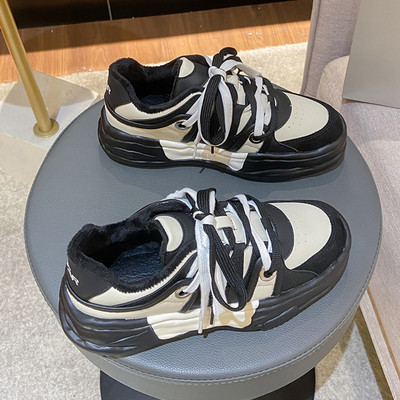 Tenisi casual dama cu talpa groasa - in doua culori