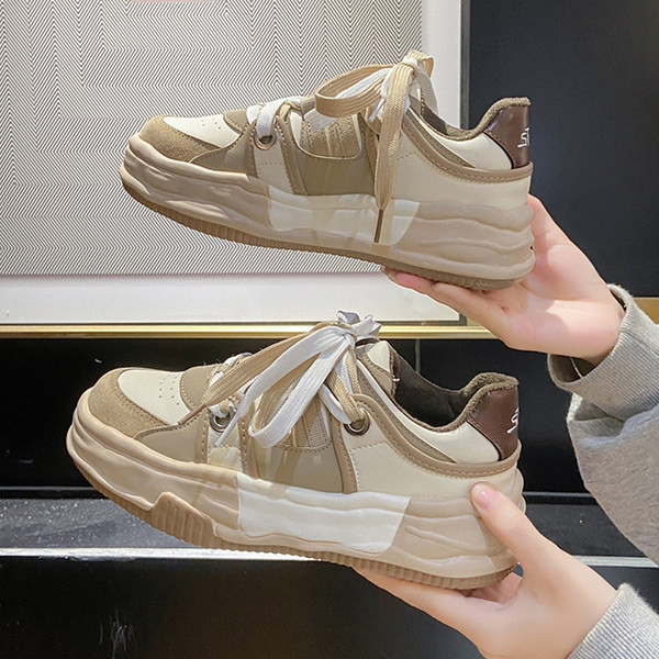 Tenisi casual dama cu talpa groasa - in doua culori