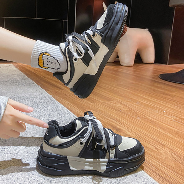 Tenisi casual dama cu talpa groasa - in doua culori