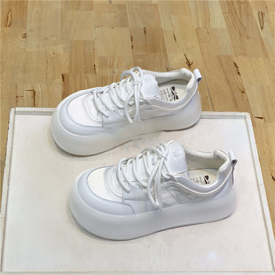 Γυναικεία αντιολισθητικά πάνινα παπούτσια με χοντρές σόλες και κορδόνια