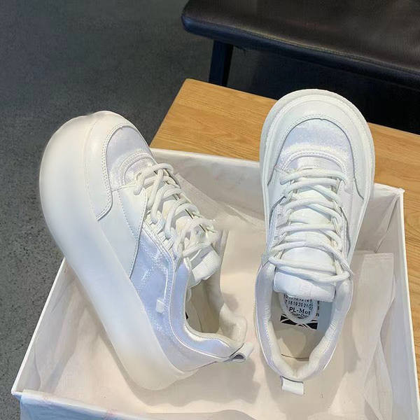 Γυναικεία αντιολισθητικά πάνινα παπούτσια με χοντρές σόλες και κορδόνια