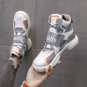 Model nou de adidași de damă înalți din piele artificială