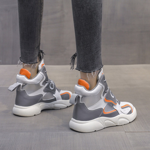 Model nou de adidași de damă înalți din piele artificială