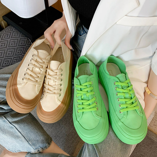 Γυναικεία casual αθλητικά παπούτσια σε δύο χρώματα - τρία χρώματα