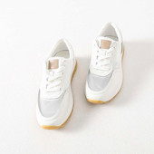 Γυναικεία αθλητικά παπούτσια καθημερινά  από οικολογικό δέρμα και πλέγμα