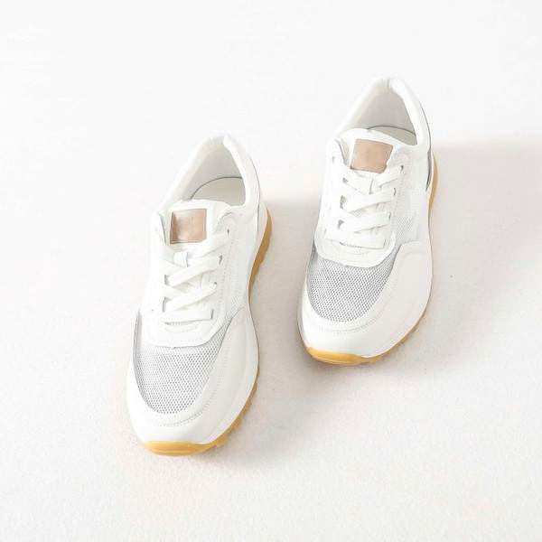 Γυναικεία αθλητικά παπούτσια καθημερινά  από οικολογικό δέρμα και πλέγμα