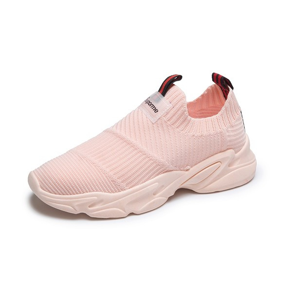 Γυναικεία υφασμάτινα  αθλητικά παπούτσια με τραχιά σόλα και έμβλημα