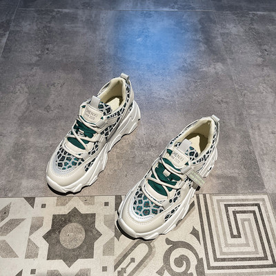 Ženske tenisice s leopard uzorkom i potplatom od 5 cm