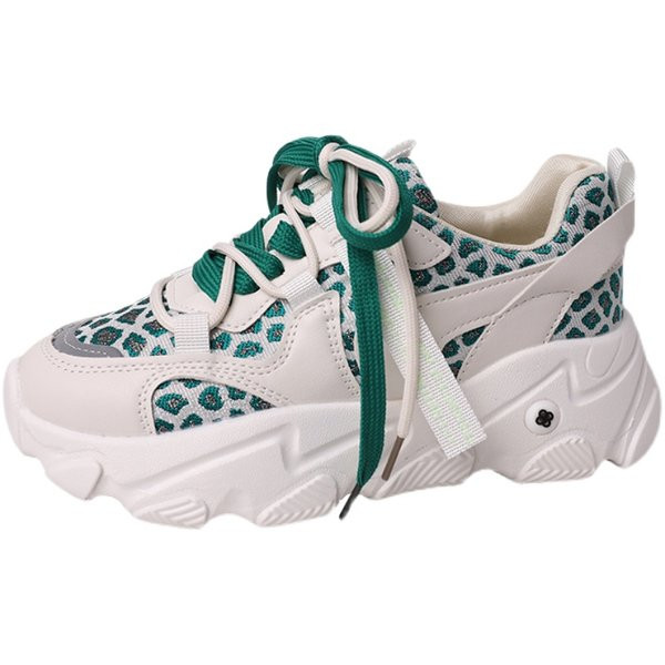 Ženske tenisice s leopard uzorkom i potplatom od 5 cm