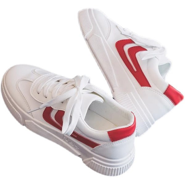 Γυναικεία sneakers άνοιξη-φθινόπωρο με επίπεδη σόλα και κορδόνια