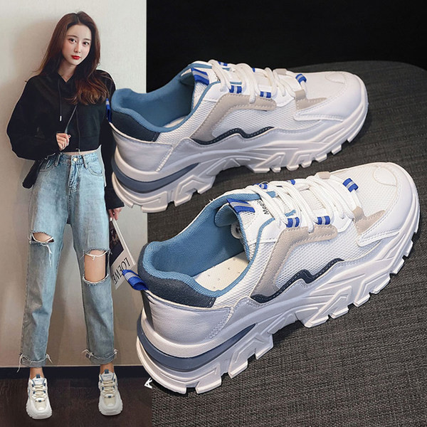 Νέο μοντέλο γυναικεία αθλητικά παπούτσια με δίχτυα - δύο χρωμάτων