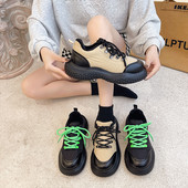 Γυναικεία casual αθλητικά παπούτσια με κορδόνια - τρία χρώματα