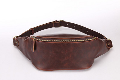 Κομψή ανδρική τσάντα από οικολογικό δέρμα με φερμουάρ