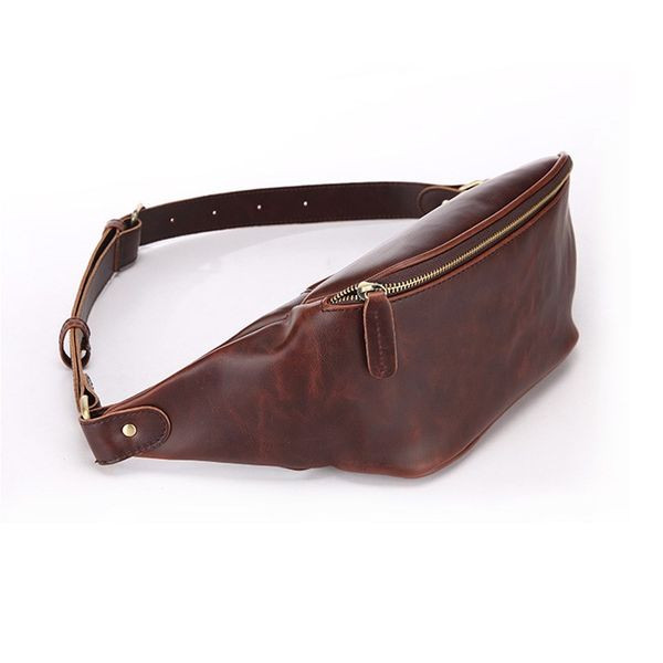 Κομψή ανδρική τσάντα από οικολογικό δέρμα με φερμουάρ