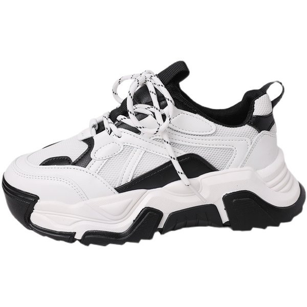 Tenisi dama respirabili cu platforma de 5 cm