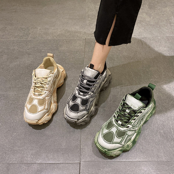 Ženske sportske tenisice s debelim đonom