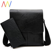 Κομψή ανδρική τσάντα ώμου από οικολογικό δέρμα