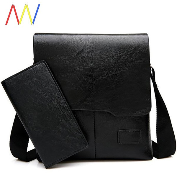 Κομψή ανδρική τσάντα ώμου από οικολογικό δέρμα