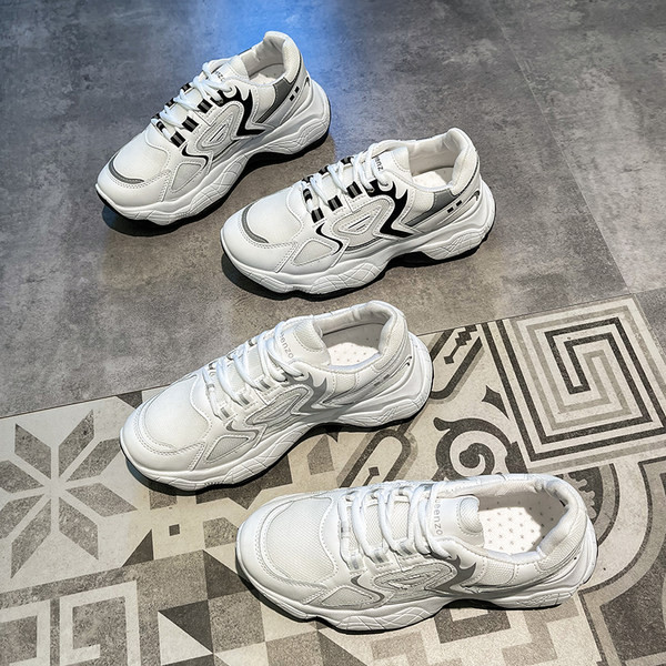 Tenisi dama respirabili cu talpa de 5 cm