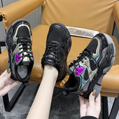 Γυναικεία casual αθλητικά παπούτσια με κορδόνια και σόλα 4,5 εκ