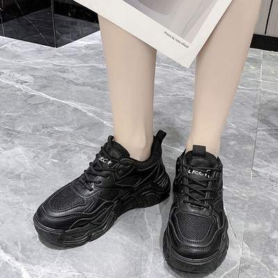 Γυναικεία casual αθλητικά παπούτσια με κορδόνια και σόλα 4,5 εκ