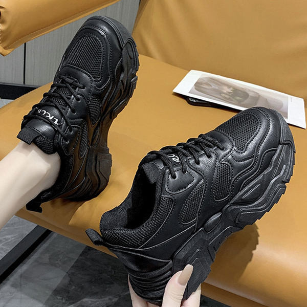 Γυναικεία casual αθλητικά παπούτσια με κορδόνια και σόλα 4,5 εκ