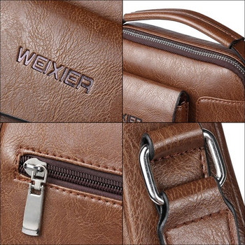 Мъжка модерна чанта от еко кожа с преден джоб
