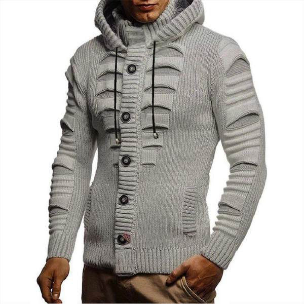 Ležeran muški prsluk s gumbima i kapuljačom