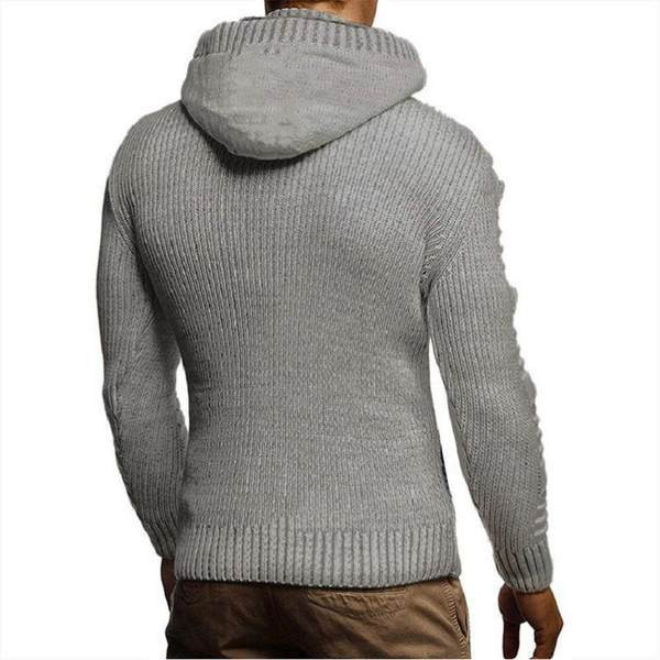 Ležeran muški prsluk s gumbima i kapuljačom