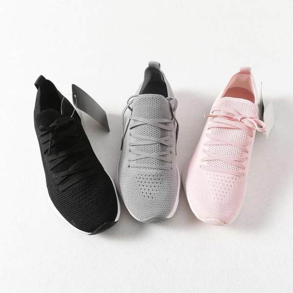 Υφαντά πάνινα παπούτσια με κορδόνια - για γυναίκες