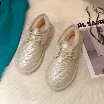 Γυναικεία έκο δερμάτινα παπούτσια με ζεστή φόδρα κατάλληλα για το χειμώνα