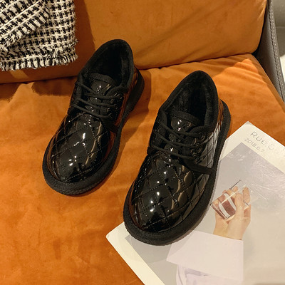 Γυναικεία έκο δερμάτινα παπούτσια με ζεστή φόδρα κατάλληλα για το χειμώνα